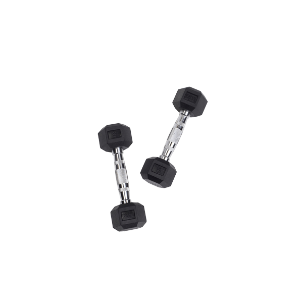 Body-Solid Rubber Hex Dumbbell